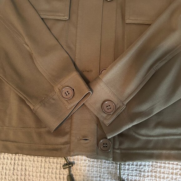 Max Studio Sage Green Utility Jacket NWT Sz Small - Picture 6 of 7